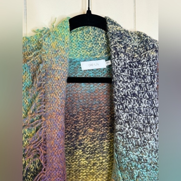 Anthropologie Greylin Natalia Fringed Cardigan M - Picture 4 of 9